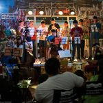 Patio cultural de la Facultad de Ciencias Económicas de la UNER.