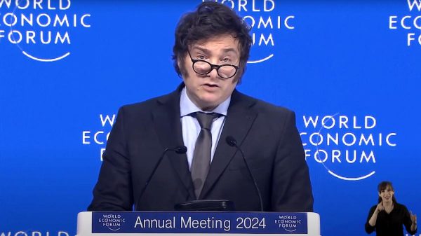Milei expuso en el Foro Económico Global de Davos.