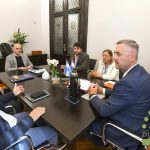 El presidente de la Cámara de Diputados recibió a los ministros Blanzaco y Berisso.