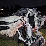 Camión volcó en la Autovía 14 tras embestir dos autos: un herido grave
