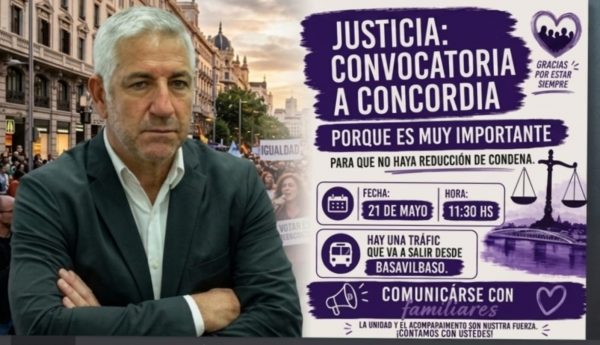 Familias exigen justicia en Concordia para que no reduzcan condena al ex funcionario