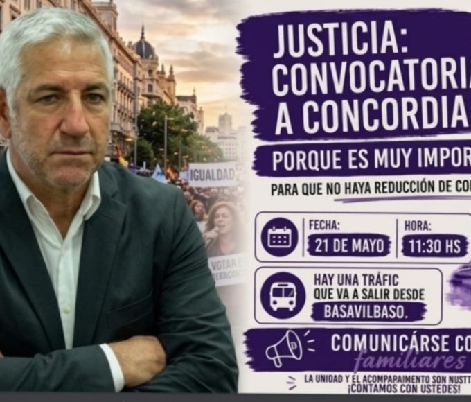 Familias exigen justicia en Concordia para que no reduzcan condena al ex funcionario