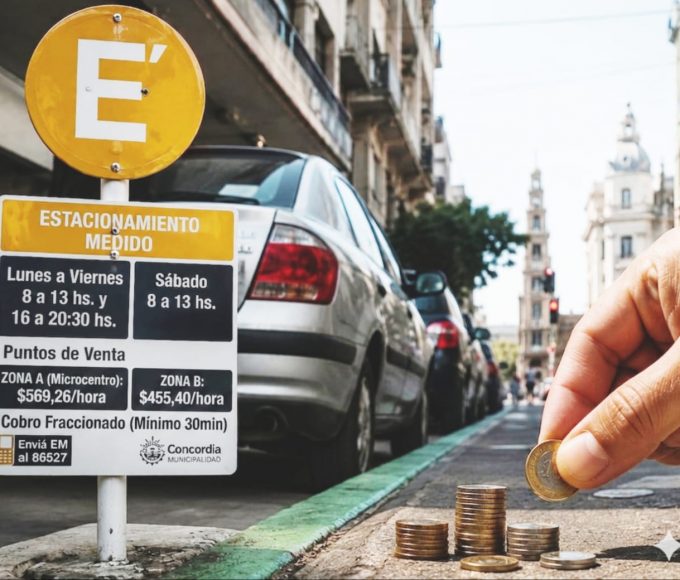 Estacionamiento medido en Concordia: hasta $569 la hora y multa digital