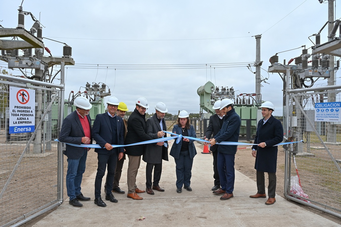 Frigerio inauguro la subestacion de Ramirez que cambio el mapa energetico
