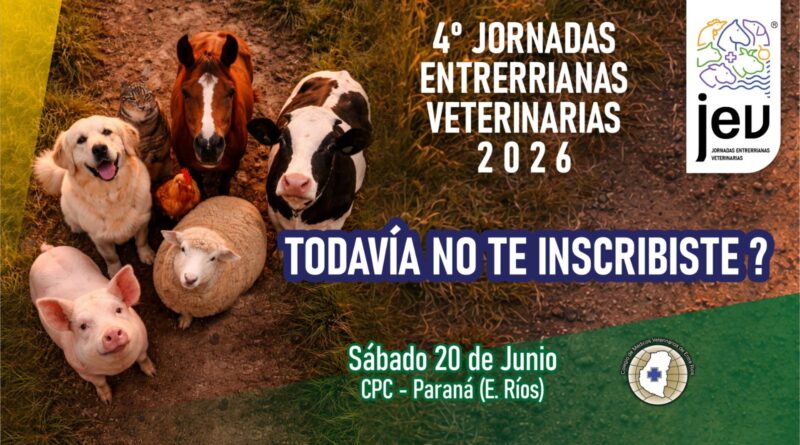 Paraná será sede de las Jornadas Veterinarias 2026: todos los detalles