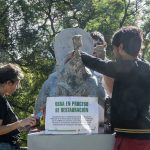 El rescate de las esculturas emblematicas de Parana que ya nadie miraba