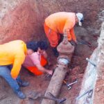 Cortan el agua: Obras Sanitarias avanza con el recambio de cañerías